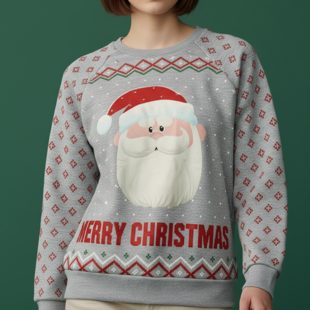 Rudolph The Red-Nosed Reindeer Santa Sweatshirt Size XL 15-17 Christmas Light Up